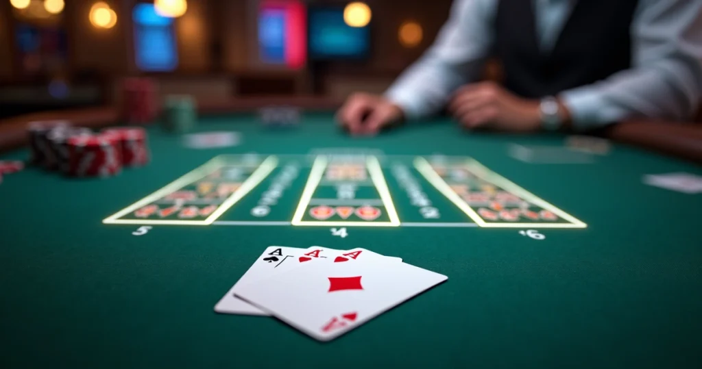 Poker cards showing blockers concept with aces and kings chart overlay